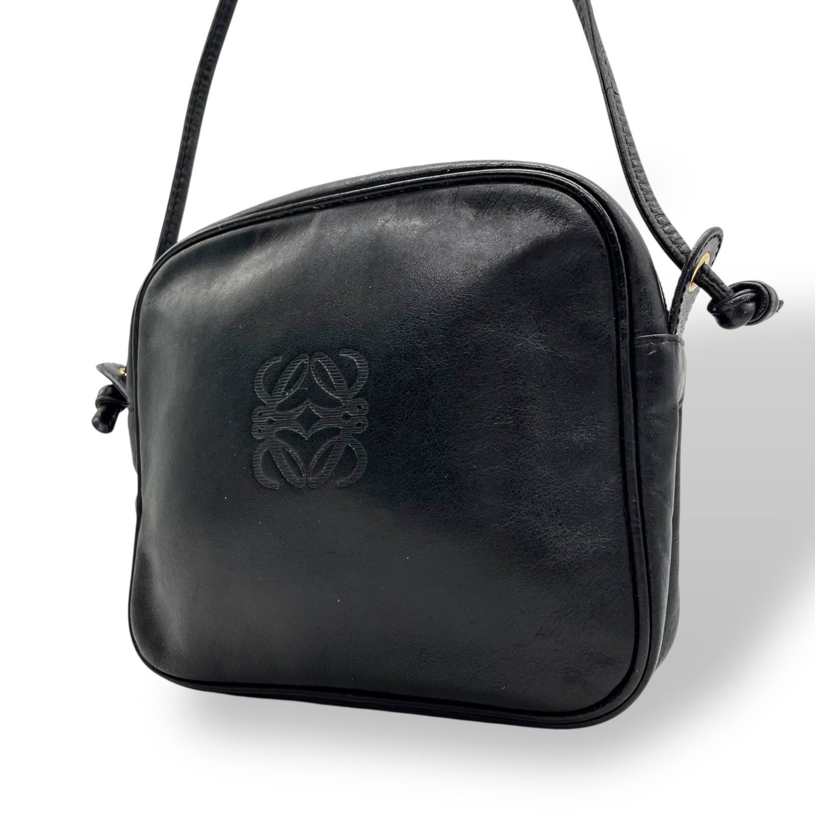 ロエベ レザー アナグラム ロゴ ショルダー バッグ ポシェット