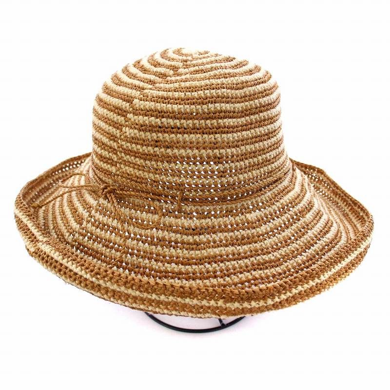 ヘレンカミンスキーベージュとブラウンのラフィアハット ヘレンカミンスキーベージュとブラウンのラフィアハット 【公式通販】