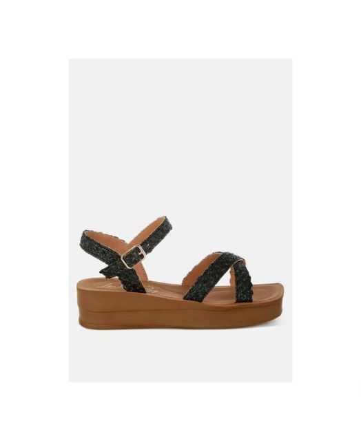 送料無料 ロンドンラグ レディース サンダル シューズ Sephone Woven Square Toe Wedges Sandals Women No Color