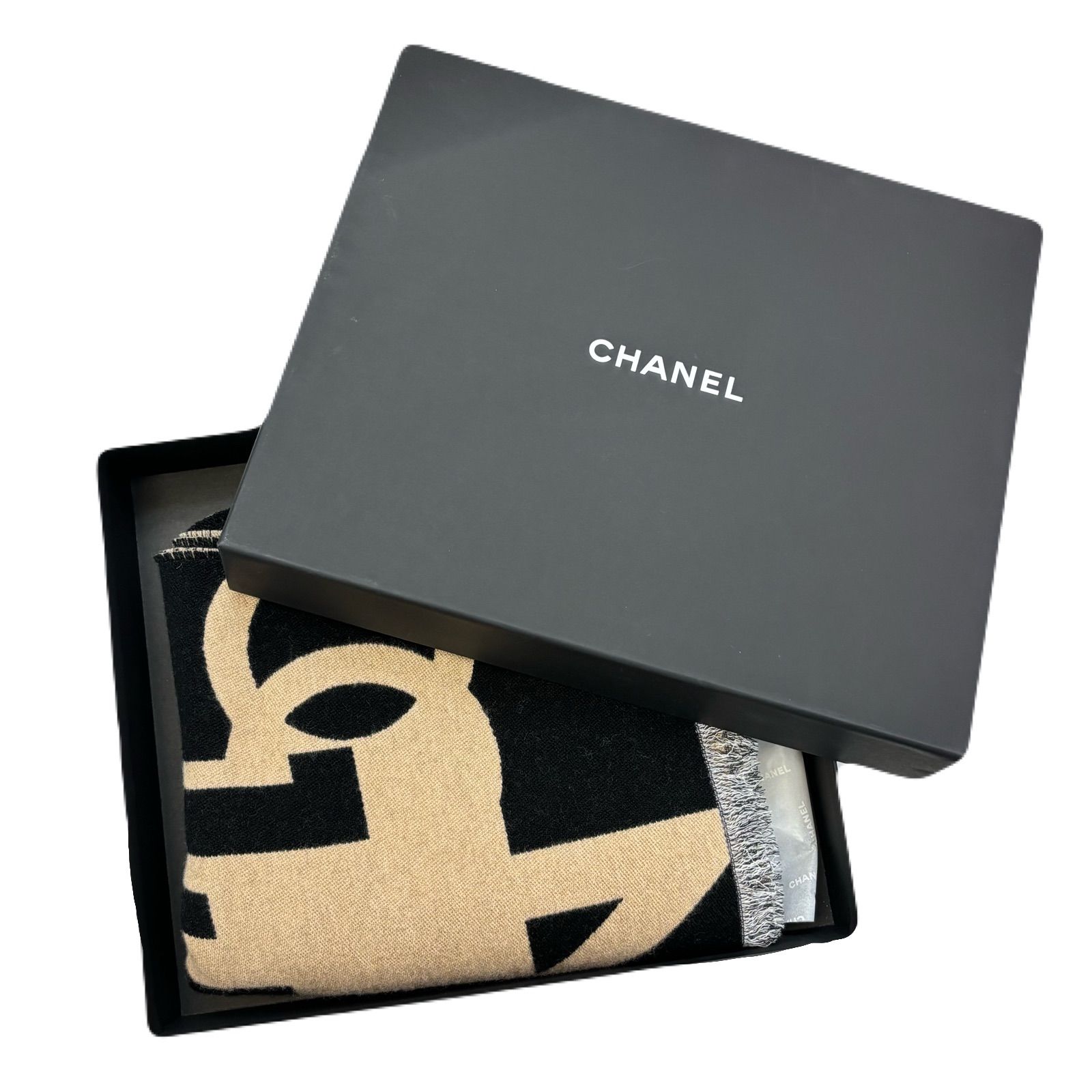 未使用品◎CHANELシャネル マフラー/羊毛/絹 - メルカリ