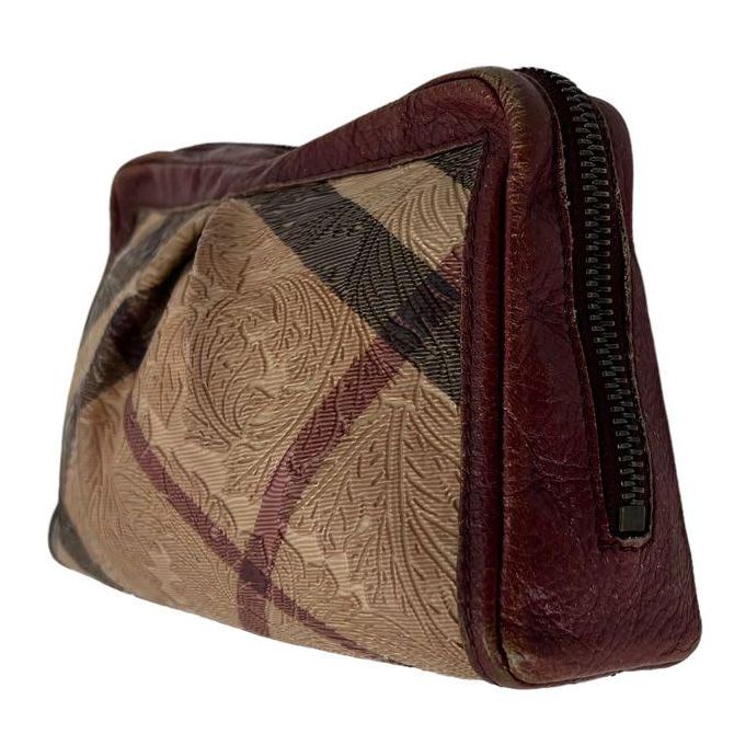 希少！　BURBERRY コスメポーチ　ノバチェック　ミラー付　バーバリー BURBERRY - バーバリー ノバチェック ハンドバッグ 化粧ポーチ