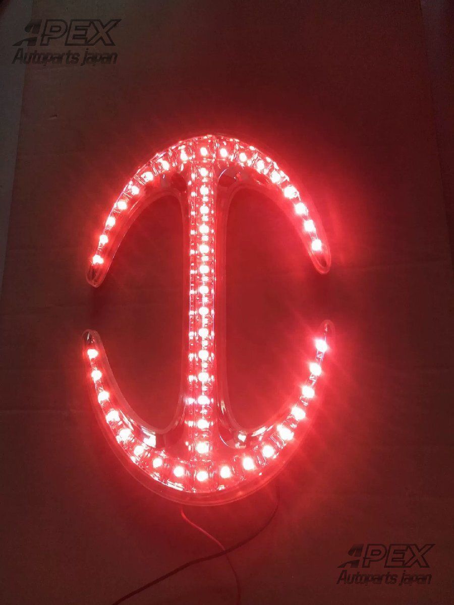 日野500 LED発光 7色 メッキ フロントグリルエンブレム カスタムCW11LYX FFCRYSTALESIA_COM