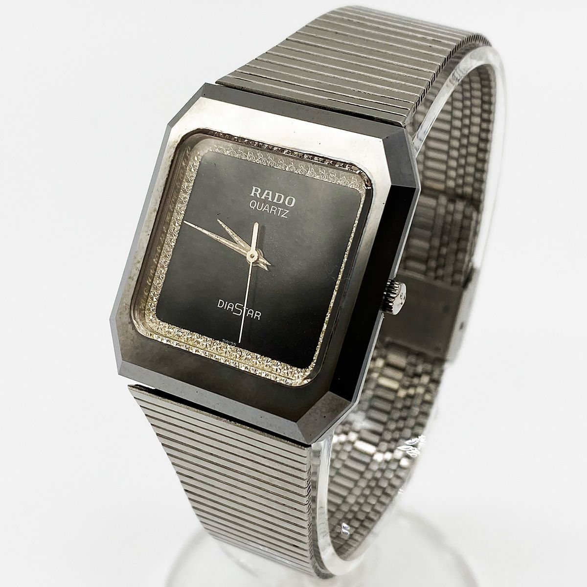 RADO ラドー 腕時計 132.0118.3 DIASTAR ダイヤスター 時計 シルバー ブラック レディース ユニセックス ファッション USED