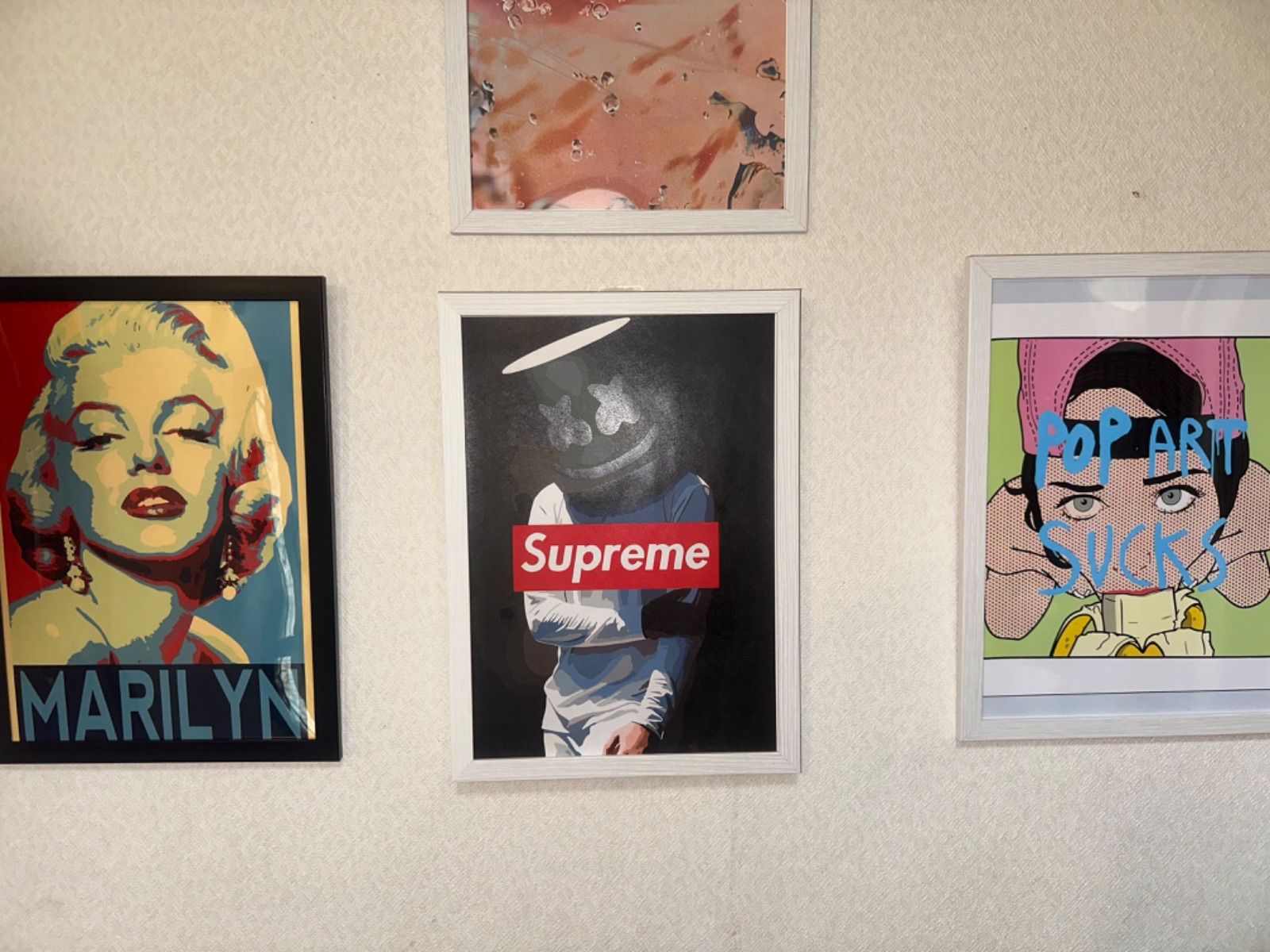ABE 　マットポスター　ダークカモ　（　Supreme パロディ 現代アート goodlight_ppsdwb84a2