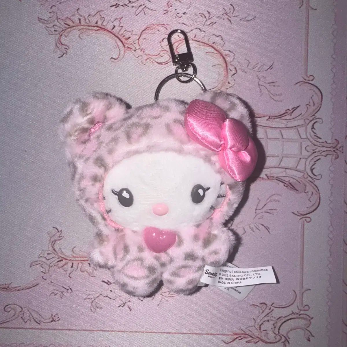 【雷市場（ポンジャン）商品韓国直送】 新品 ギャル レオパード ピンク hello kitty(ハローキティ) キーリング
