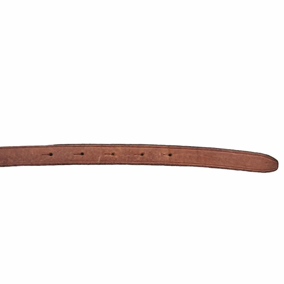 ディースクエアード　レザーベルト　ブラウンレザー　ペイント DSQUARED2 ディースクエアード COWBOY RODEO Brown Leather