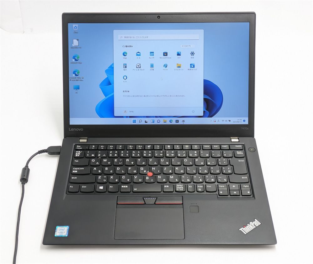 保証付 高速SSD フルHD 14型 ノートパソコン Lenovo T470s 中古美品 第
