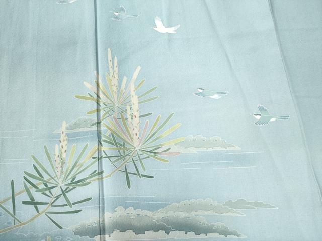 平和屋着物▽訪問着 作家物 手描き 籬花文 暈し染め 正絹