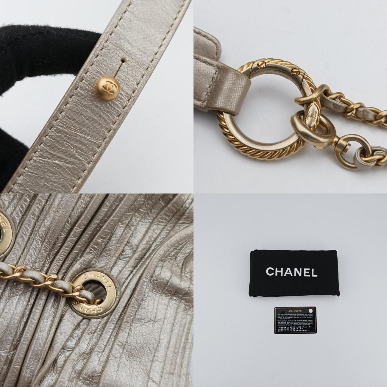 シャネルChanelココプリーツベージュレザーA5714225166528