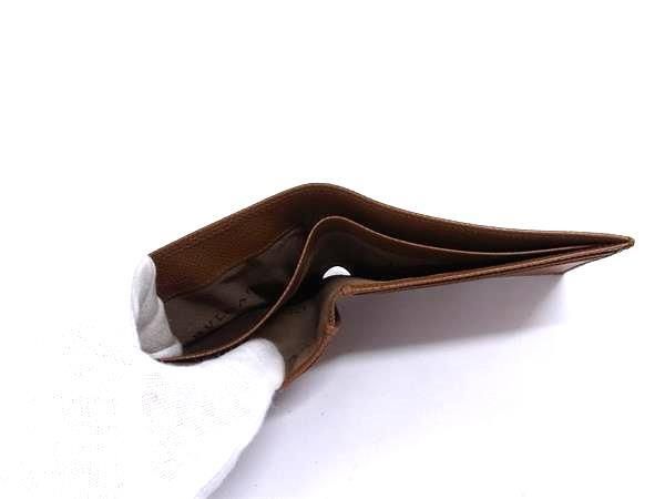 【極美品】BVLGARI レザー 二つ折り クラシコブラウン イタリア製 元箱付 美品】BVLGARI レザー 二つ折り財布 サークルロゴ クラシコ