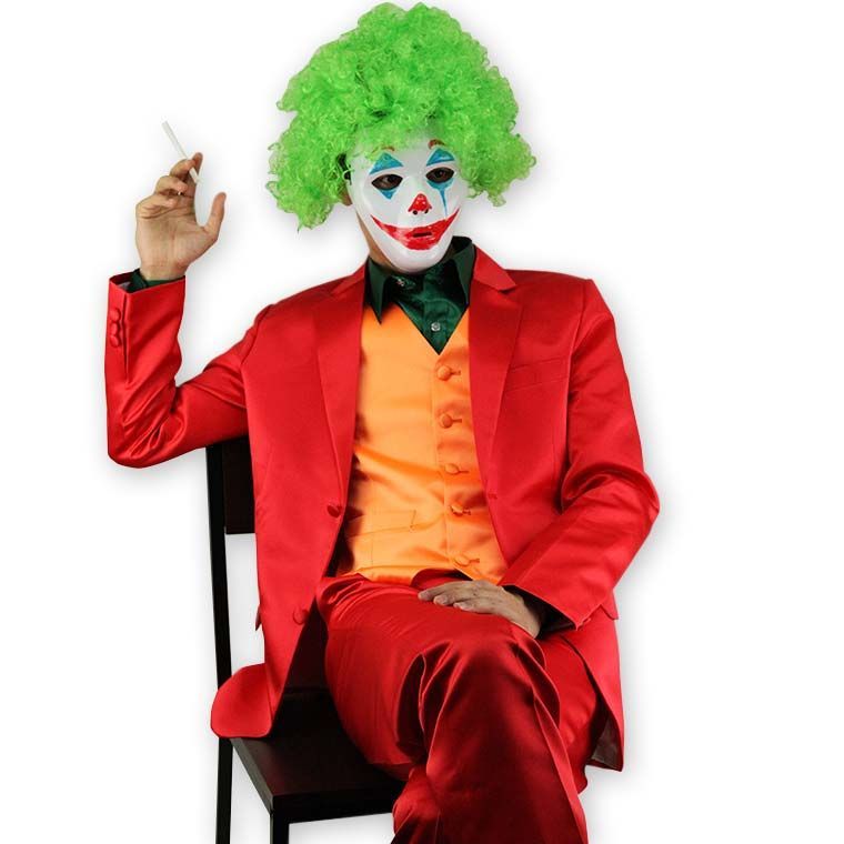 コスプレ衣装 映画「Joker」ジョーカー ウィッグ 靴 ホアキン コミコン ジョーカー コスプレ 映画 JOKER 赤 コスチューム ピエロ