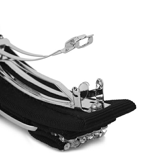 フェラガモ　バレッタ　黒　クリスタル サルバトーレフェラガモ Salvatore Ferragamo SALVATORE