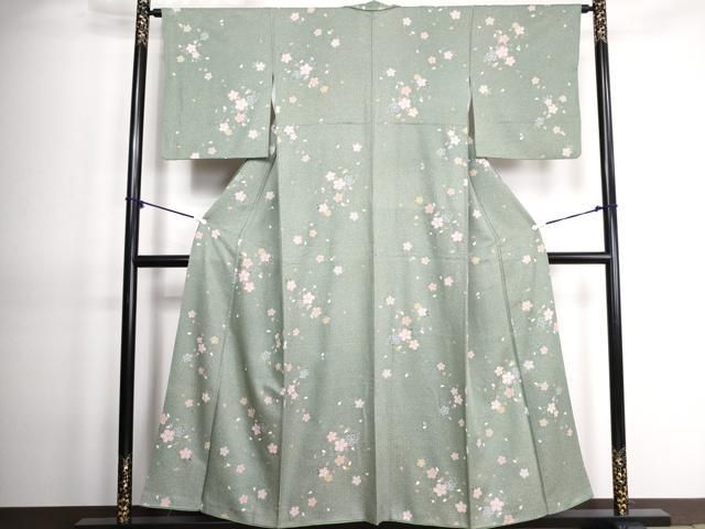 平和屋着物□上質な小紋 舞花文 金彩 正絹 逸品 DAAP9569ob