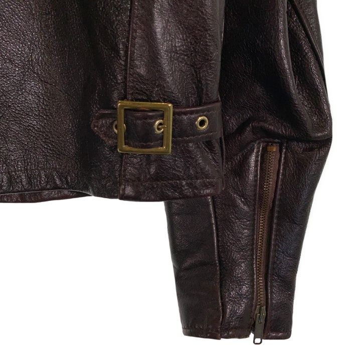 Schott ショット 643EVS シングルライダースジャケット 茶 42