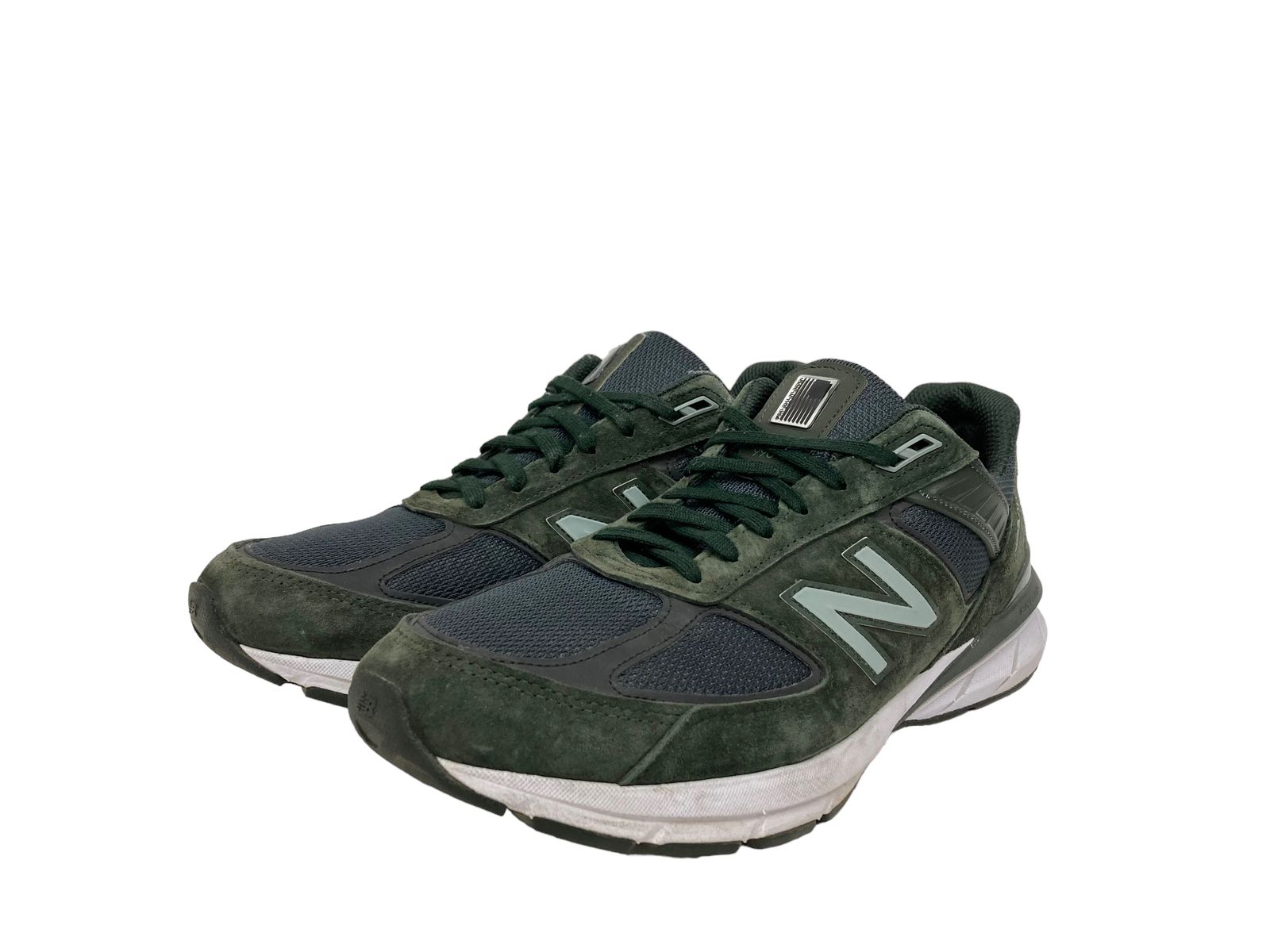 USA製 NEW BALANCE (ニューバランス) M990DC5 スエード×メッシュ ローカット スニーカー US12D 30cm  ライフルグリーン カーキ /028