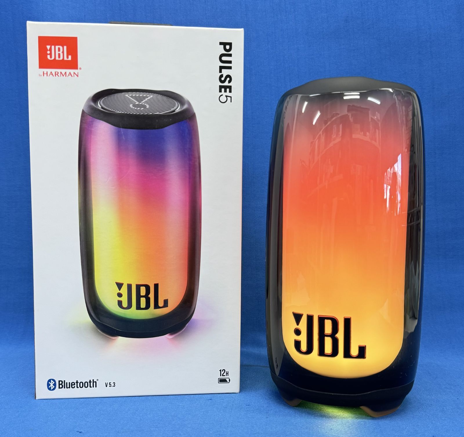 ●JBL PULSE 5 Bluetoothスピーカー USBタイプC充電 IP67防塵防水 マルチカラーLED搭載 同軸2wayスピーカー ブラック 音楽 ミュージック アウトドア イベント