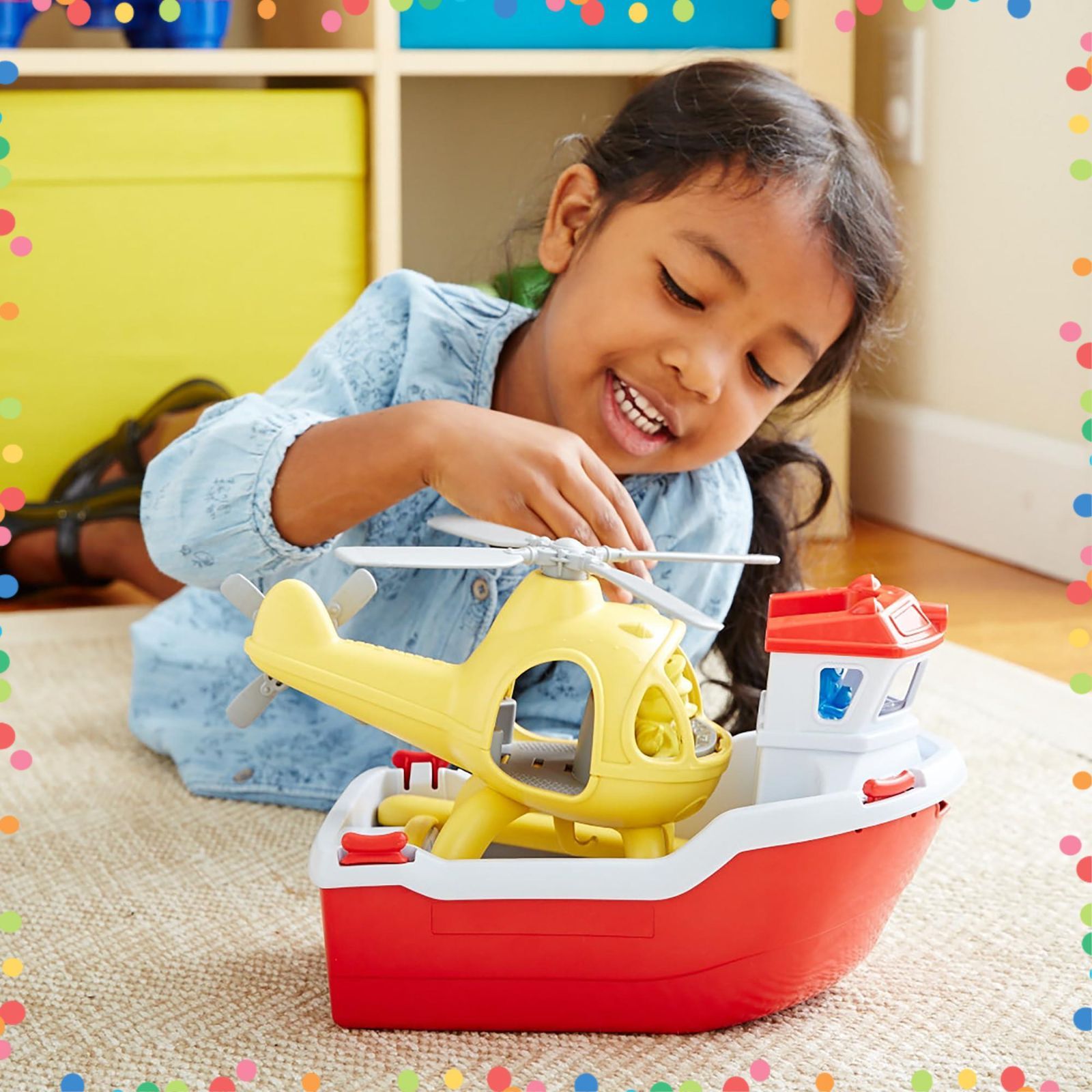 在庫セール Green Toys グリーントイズ レスキューボート ヘリコプターセット WWW_SKLAD-KIRPICHA_RU