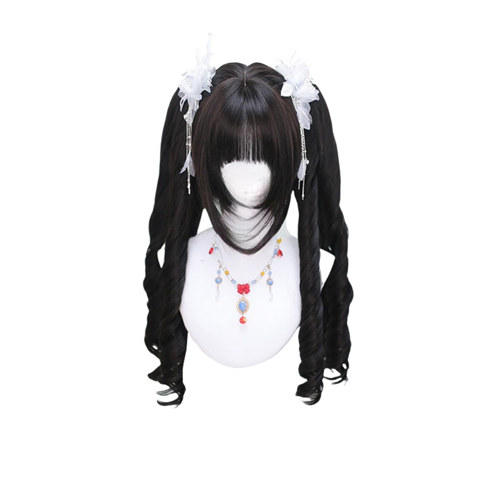 特価商品 ロリータ ツインテール コスプレウィッグ ウェーブ ロング