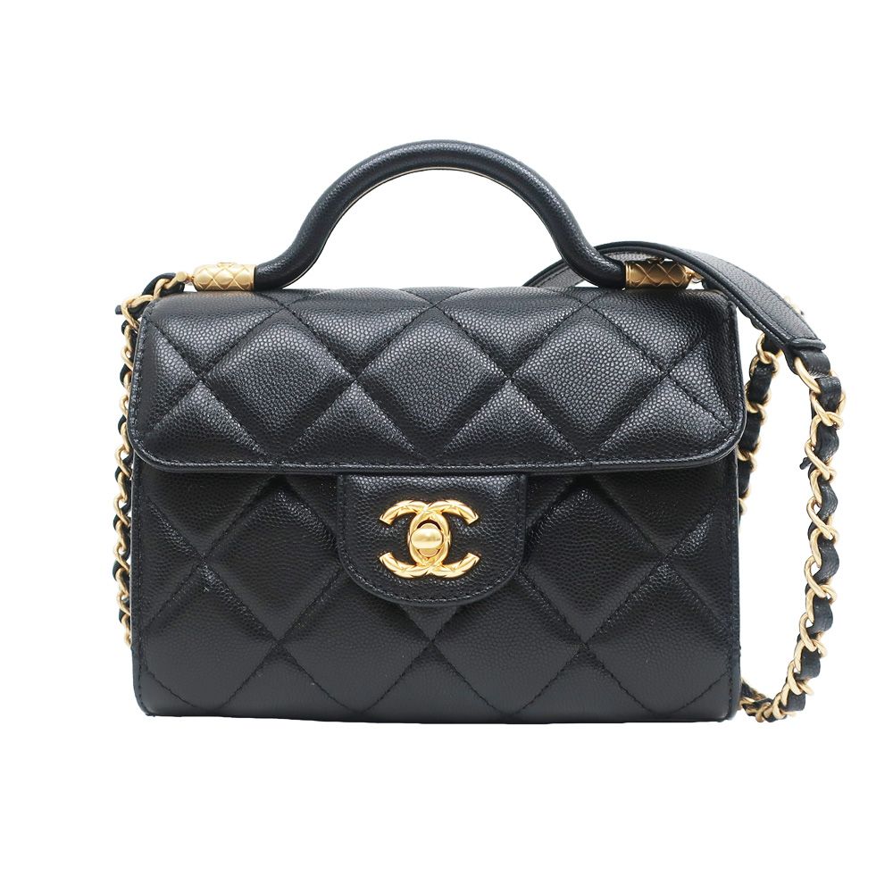 名東】【CHANEL】シャネル トップハンドル ミニフラップバッグ