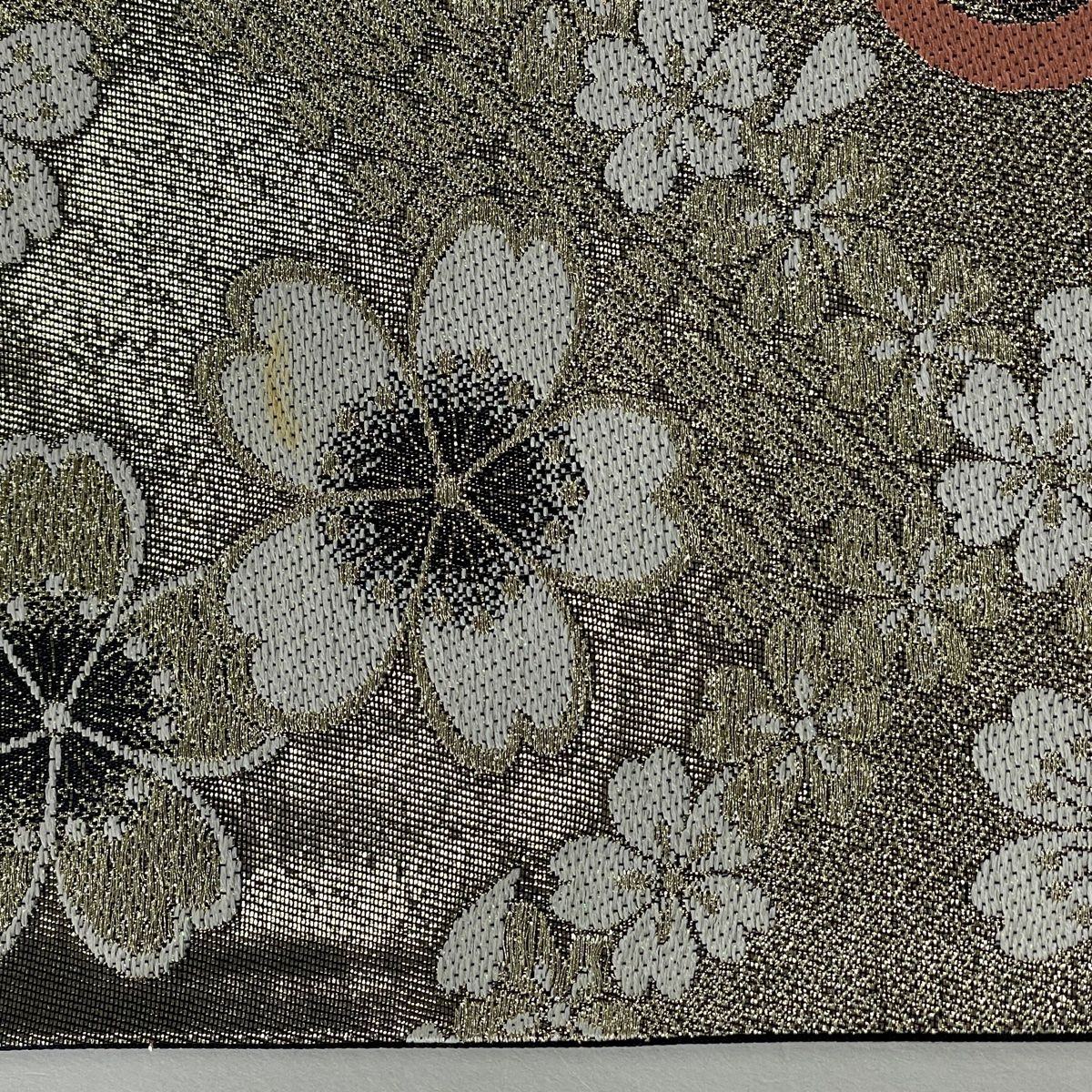 袋帯 美品 秀品 桜 箔 金色 六通 正絹 【中古】 - メルカリ