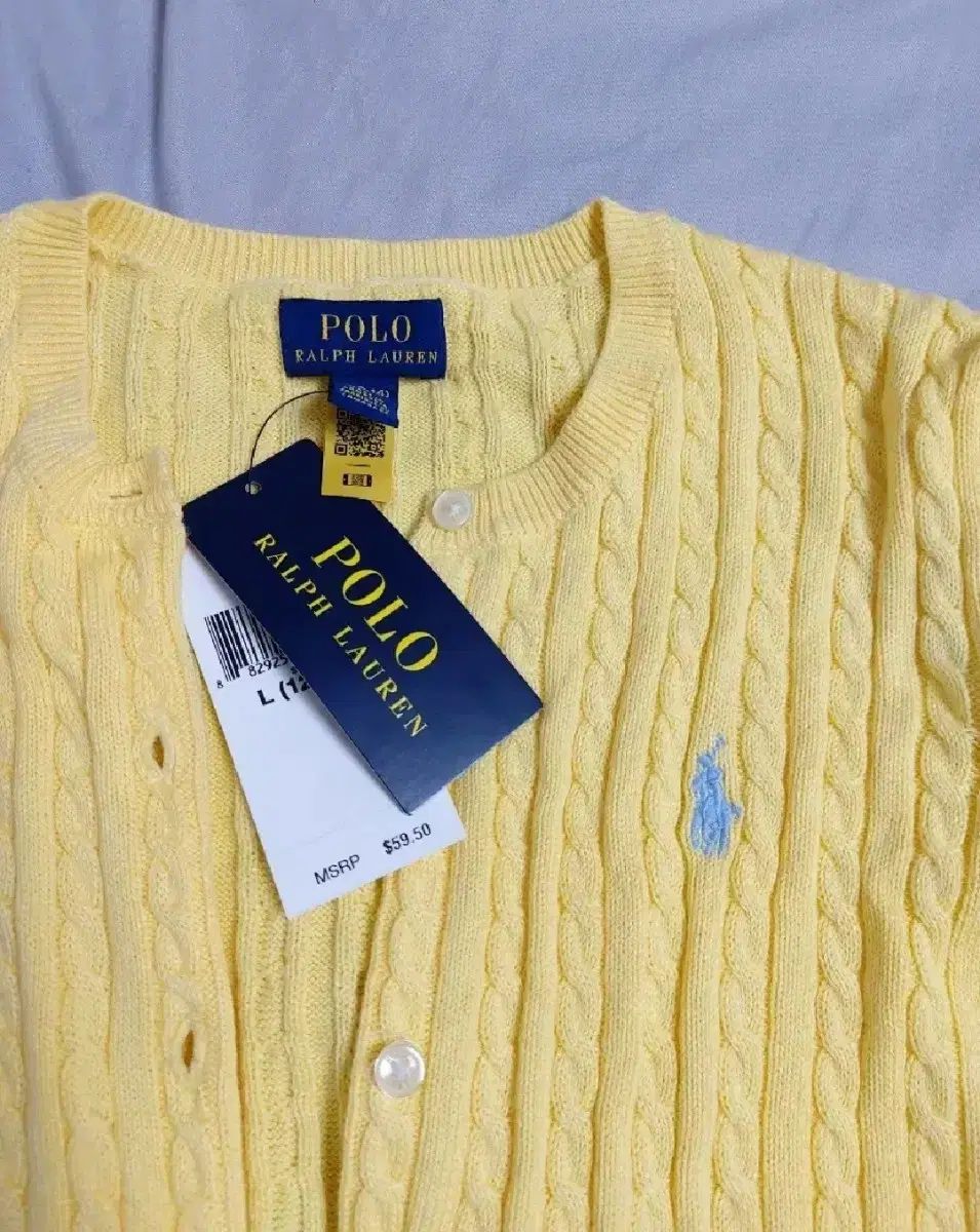 正規品 ポロガールズカーディガン 黄色 L サイズ