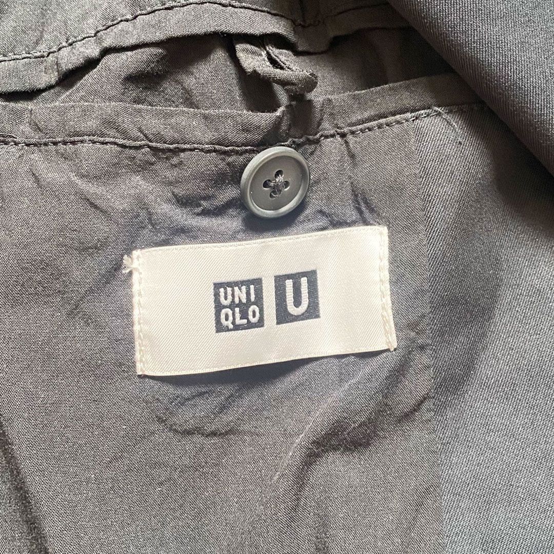 UNIQLO U ユニクロ トレンチコート (S) 黒 444021 コート ロング ビジネス