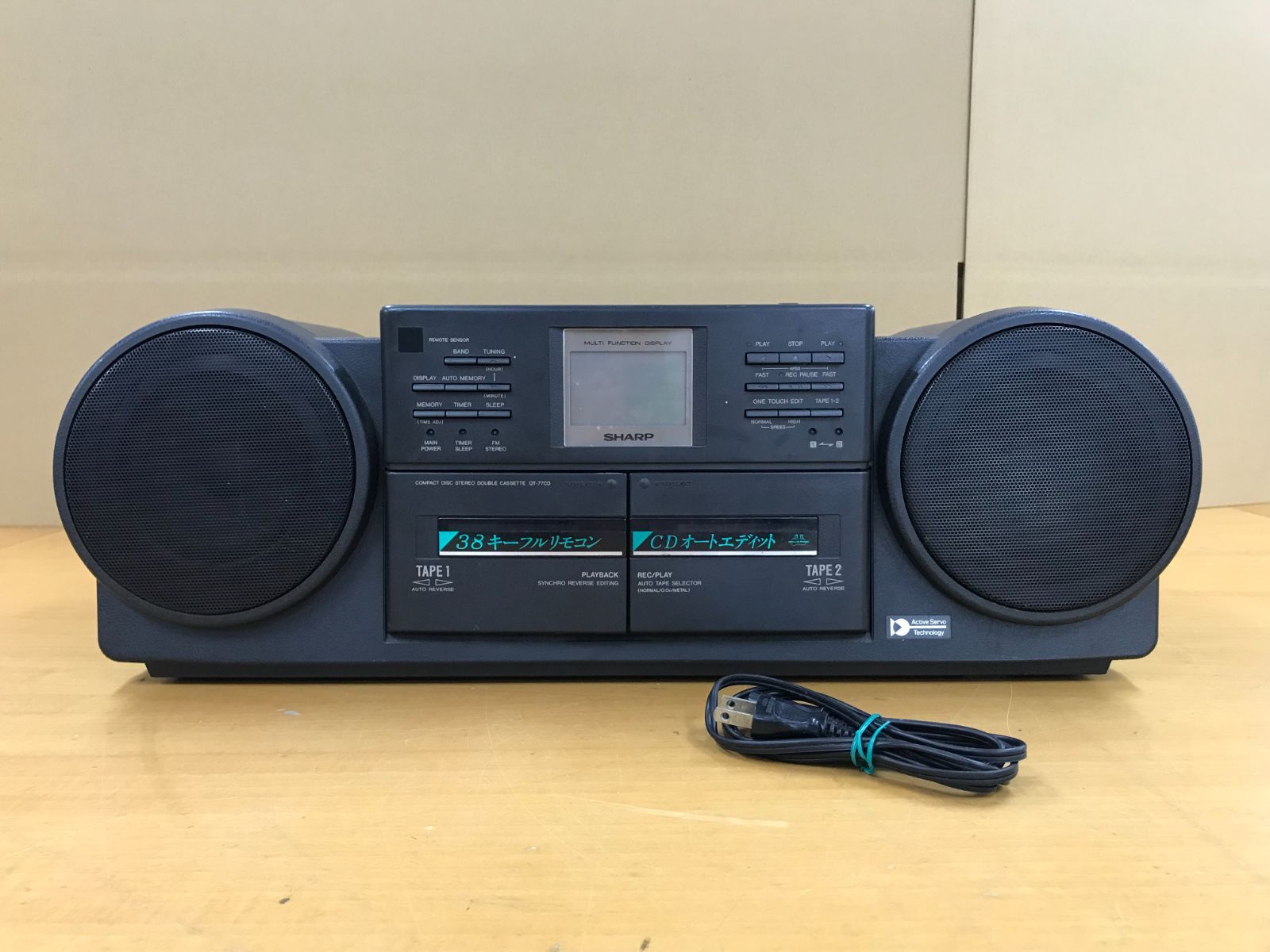 38-867 SHARP QT-77CD コンパクトディスクステレオダブルカセット 9657