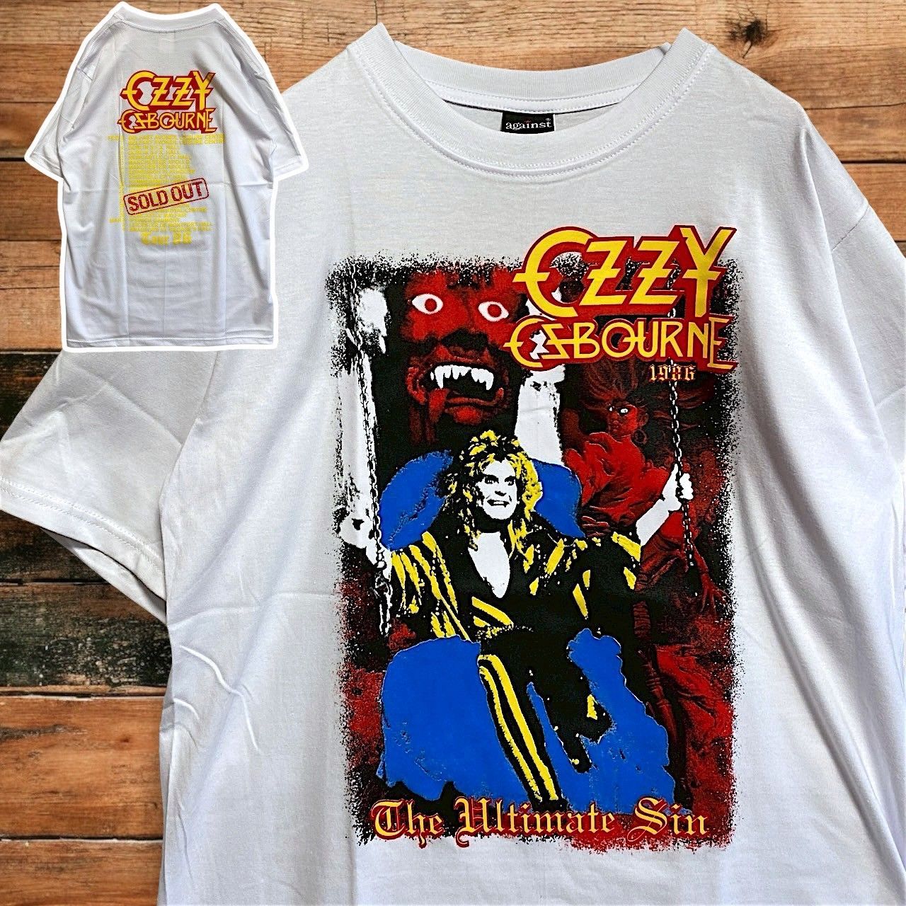 オジーオズボーン OZZY OSBOURNE T 白 バンド ミュージック