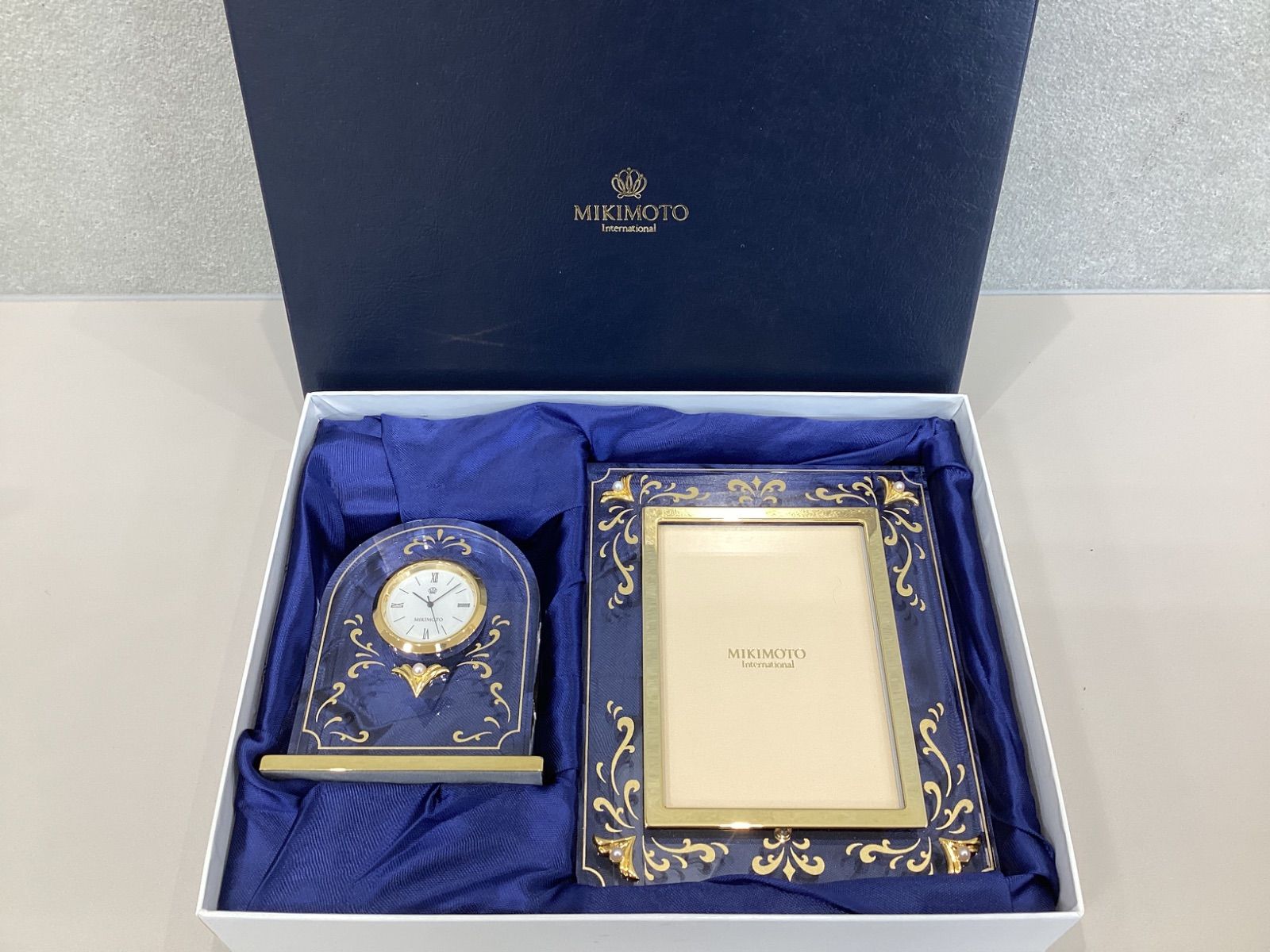 W58 MIKIMOTO ミキモト 置き時計&フォトフレームのセット - メルカリ