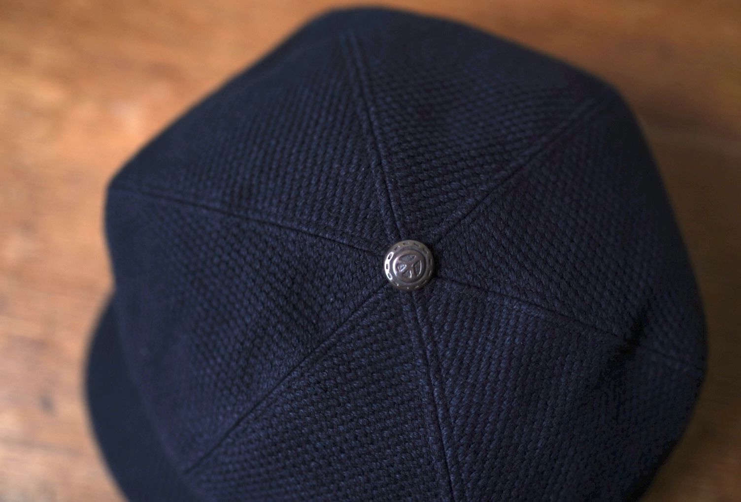 PC KENDO CASQUETTE W/SILVER BUTTON 刺し子キャスケット 帽子