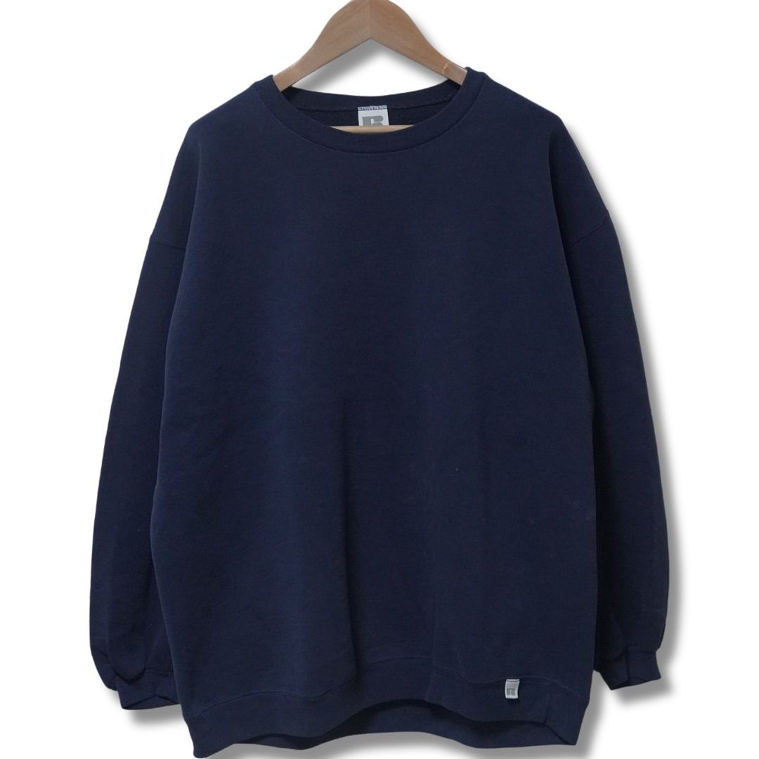 XL ラッセルアスレチック　ビンテージ　半袖　スウェット　フェード ラッセルアスレチック スウェット XL ネイビー 90s USA製
