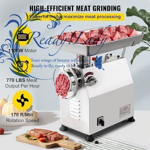 電動ミートグラインダー 肉挽き器 腸詰め機 電動ミンサー ステンレススチール GERRBG電動ミートグラインダー 肉挽き器 [100V 500W] 腸詰め機