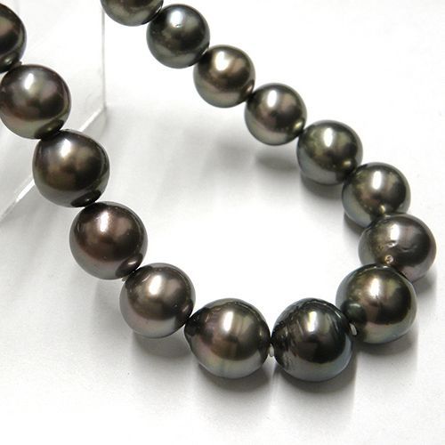 黒蝶真珠 ネックレス 8.9～12.7mm 44cm ブラック パール 黒真珠