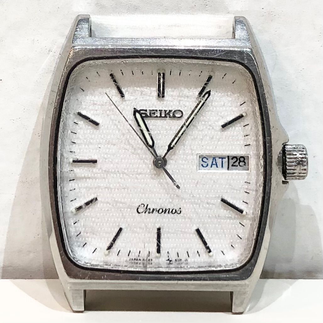 821 セイコー クロノス 腕時計 クォーツ SEIKO Chronos 5H23-5110 0N0150 レトロ ヴィンテージ デイデイト スクエア  - メルカリ