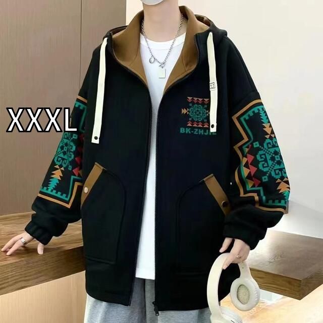 人気セール，高品質 [XXXL]メンズ ファッション 服 男性用 オシャレ シンプル 大人 かっこいい 大きいサイズ ストリート 紳士服 ジャケット  フード付き カジュアル ジャケット ティーン ジャケット その他