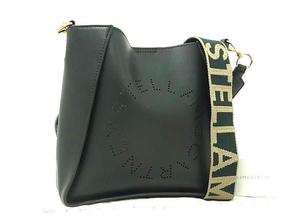 STELLA McCARTNEY ステラ マッカートニー レザー ショルダーバッグ クロスボディ レディース ダークグリーン系 FT0558