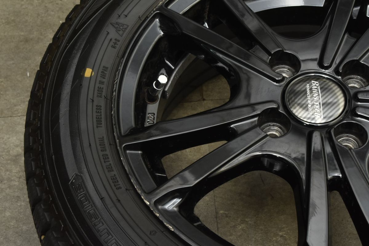 なる早出荷 バリ溝 BAHNS TECH 14in 5.5J 45 PCD100 ダンロップ WM02 165 65R14 タンク パッソ ルーミー ジャスティ ソリオ ストーリア