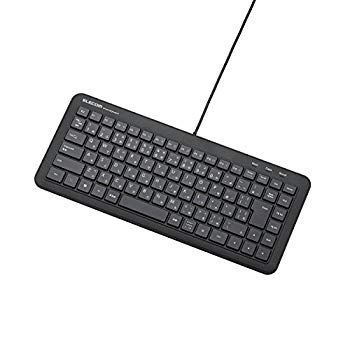 人気SALE，得価 【中古】エレコム 有線ミニキーボード 静音タイプ メンブレン式 ブラック TK-FCM077PBK qqffhab キーボード本体