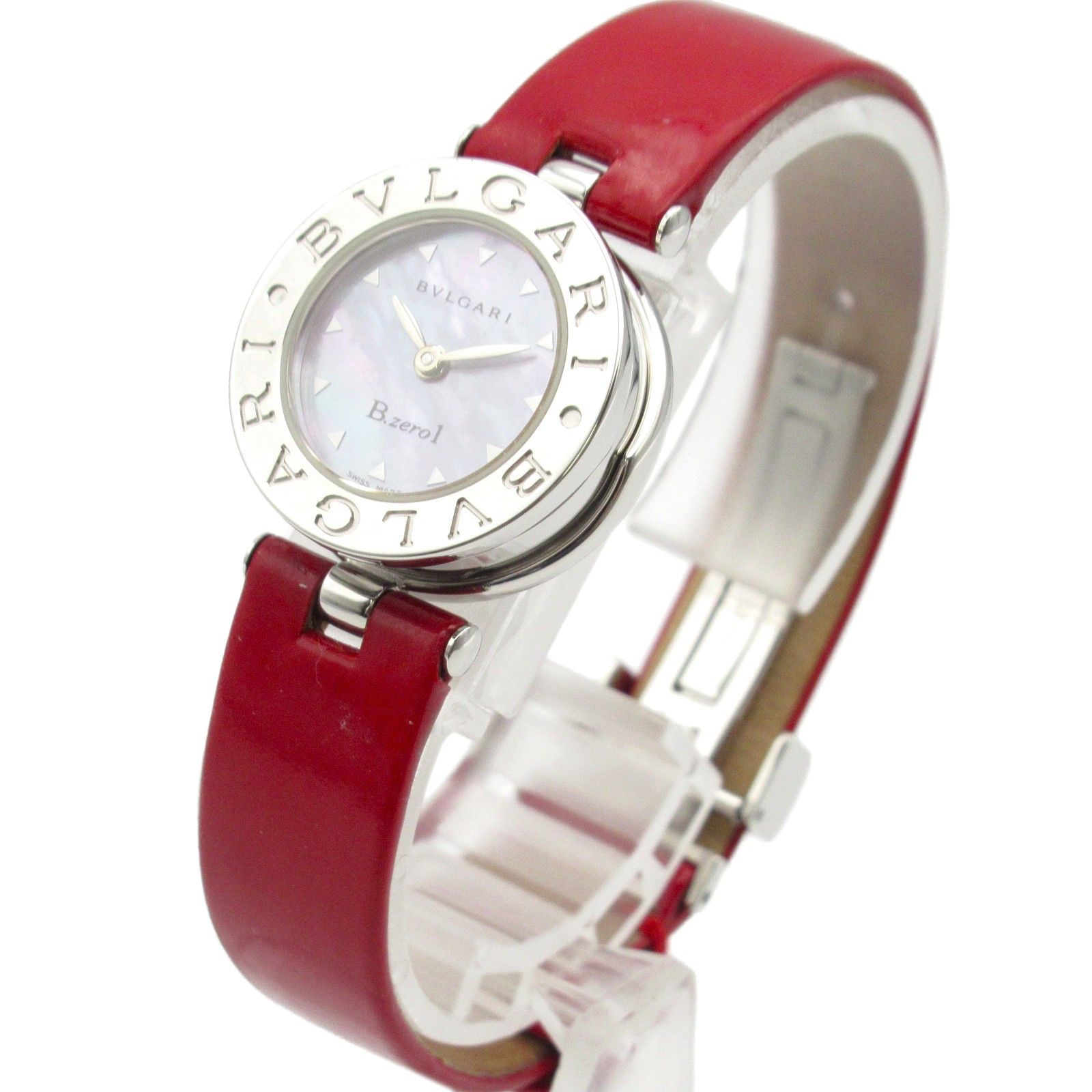 ブルガリ BVLGARI 腕時計 B-zero1 BZ22S ブルーシェル ステンレススチール レザーベルト B-zero1 レディース Used A