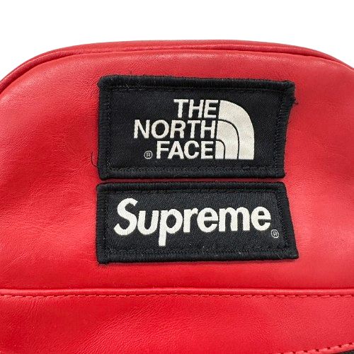 Supreme The North Face シュプリーム ノースフェイス レザーショルダーバッグ レッド メンズ レディース - メルカリ