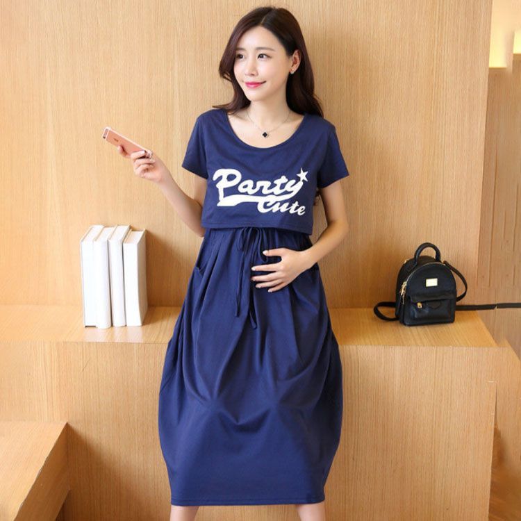 マタニティ ワンピース 半袖 春夏 ロング マタニティワンピース 産前