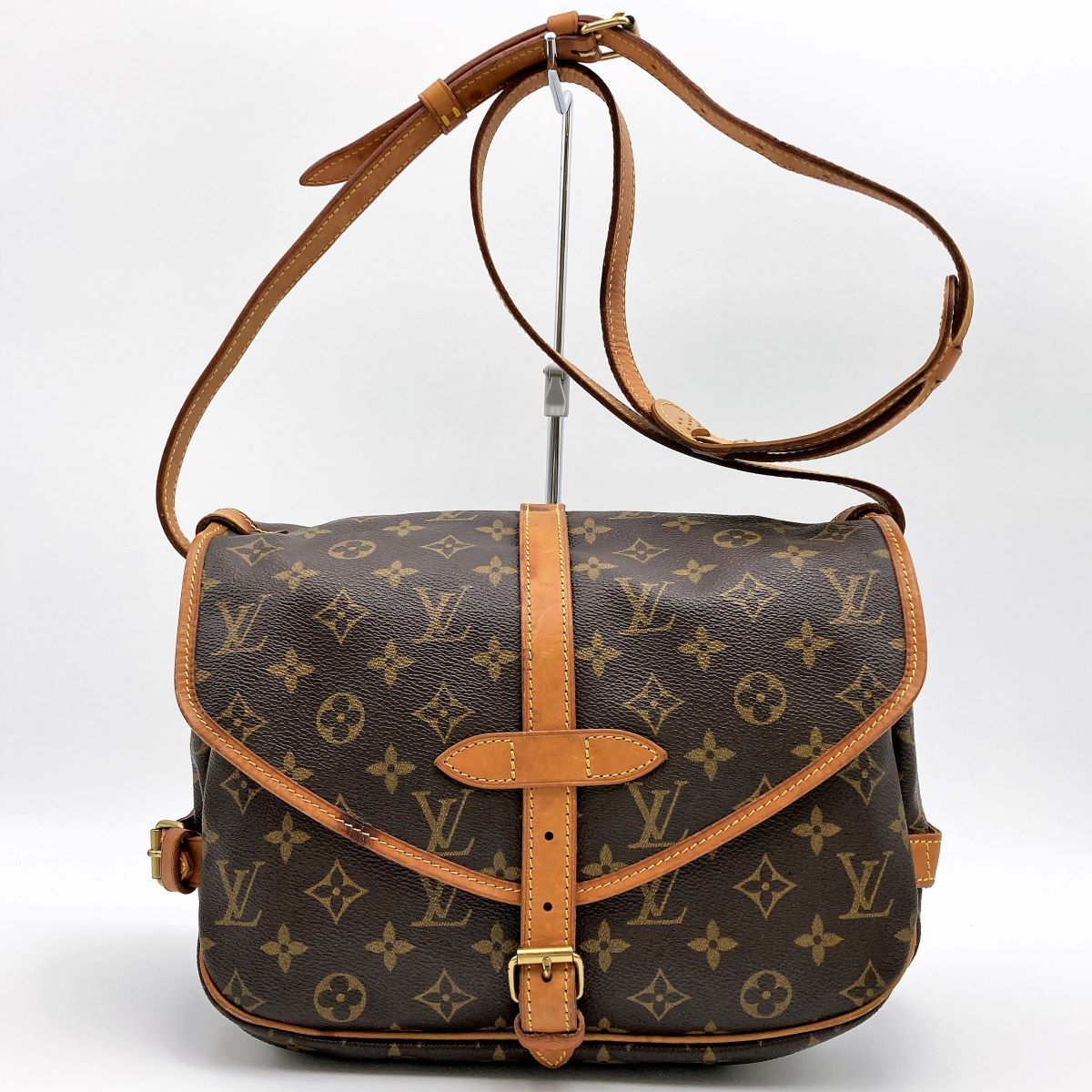 LOUIS VUITTON ルイ・ヴィトン モノグラム ソミュール30 M42256 ショルダーバッグ バッグ ブラウン PVC レディース USED  中古 - メルカリ