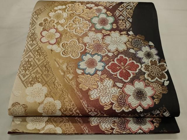 専用です★逸品　クリーニング済み　手描き友禅　正絹綸子に糸巻き、花丸文 専用です☆逸品 クリーニング済み 手描き友禅 正絹綸子に糸巻き