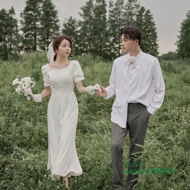 ウェディングドレス 白 ウェディングドレス 大きいサイズ 3L 4L シンプル ウエディングドレス 半袖 ウェディングドレス 袖あり yan5a238853