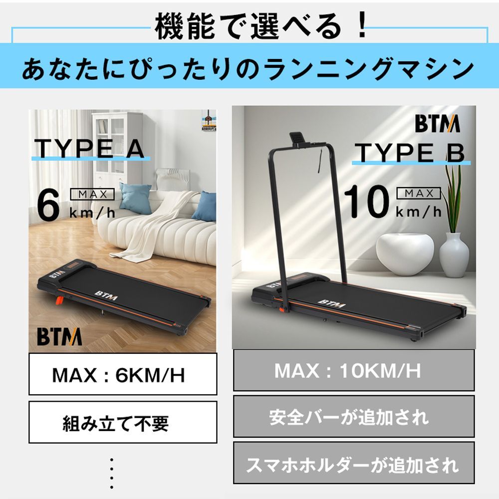安全バーなし 電動ランニングマシン ルームランナー MAX 6 km h 薄型 シンプル オシャレ ダイエット器具 有酸素運動 静音 家庭用 エクササイズ 衝撃吸収 室内運動 健康器具 傾斜角度調整