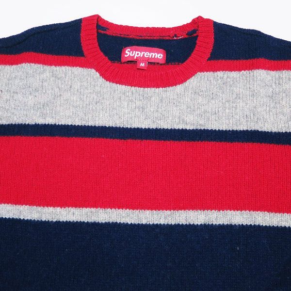 SUPREME シュプリーム BORDER CREWNECK SWEATER ボーダー クルー
