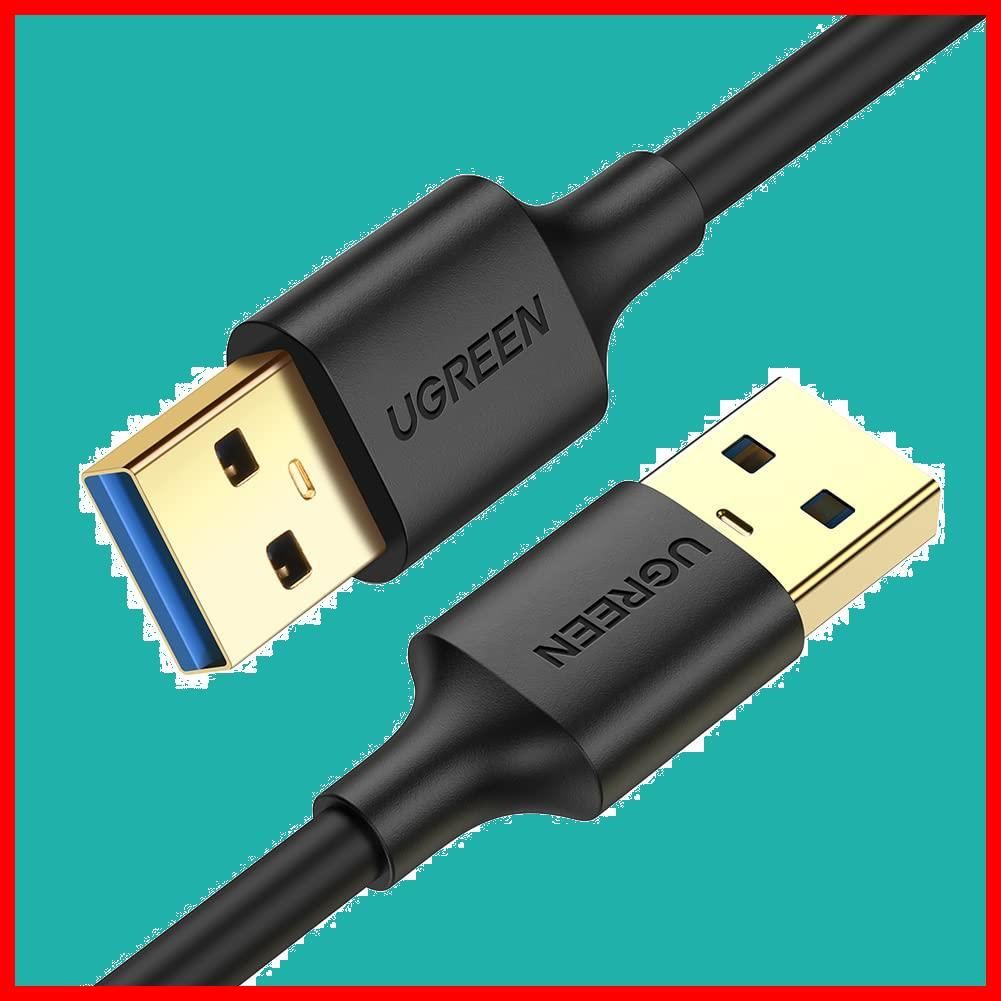 UGREEN USB3.0 ケーブル タイプA-タイプA 金メッキコネクタ搭載