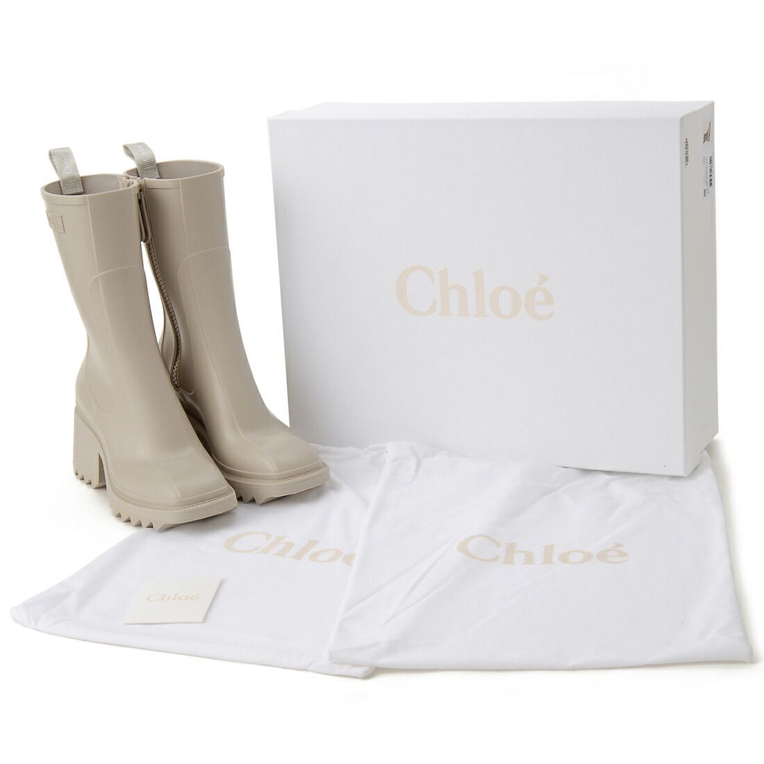 Chloe クロエ レインブーツ レディース ノマドベージュ 22A239Z2 28U