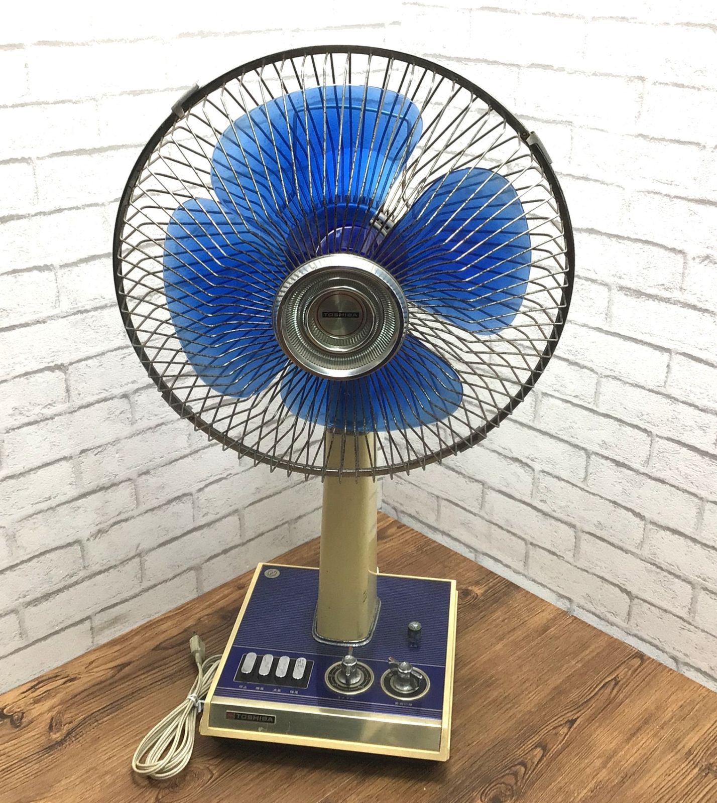 6143 【当時物】TOSHIBA 東芝 扇風機 H-30AQ 昭和レトロ 4枚羽根 羽根