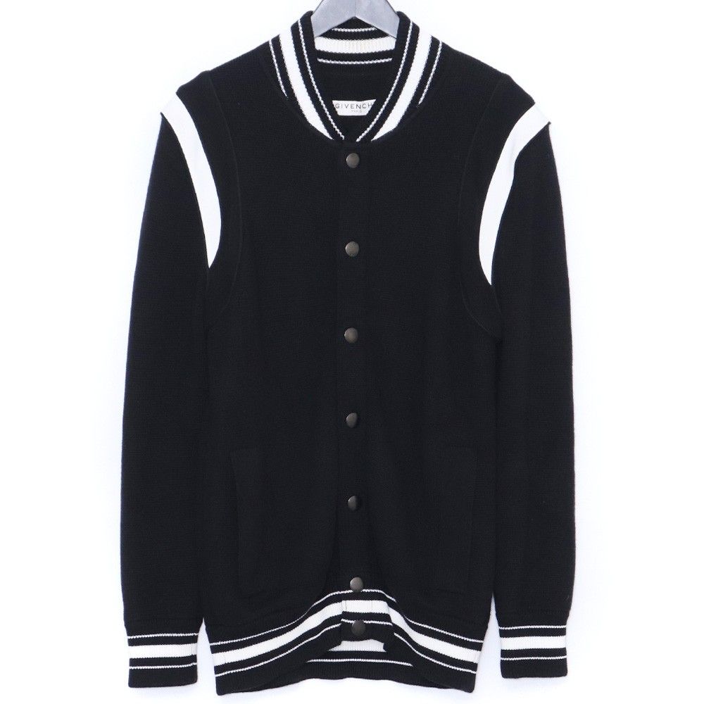 【GIVENCHY】ニットバーシティジャケット Givenchy GIVENCHY VARSITY JACKET IN WOOL AND LEATHER